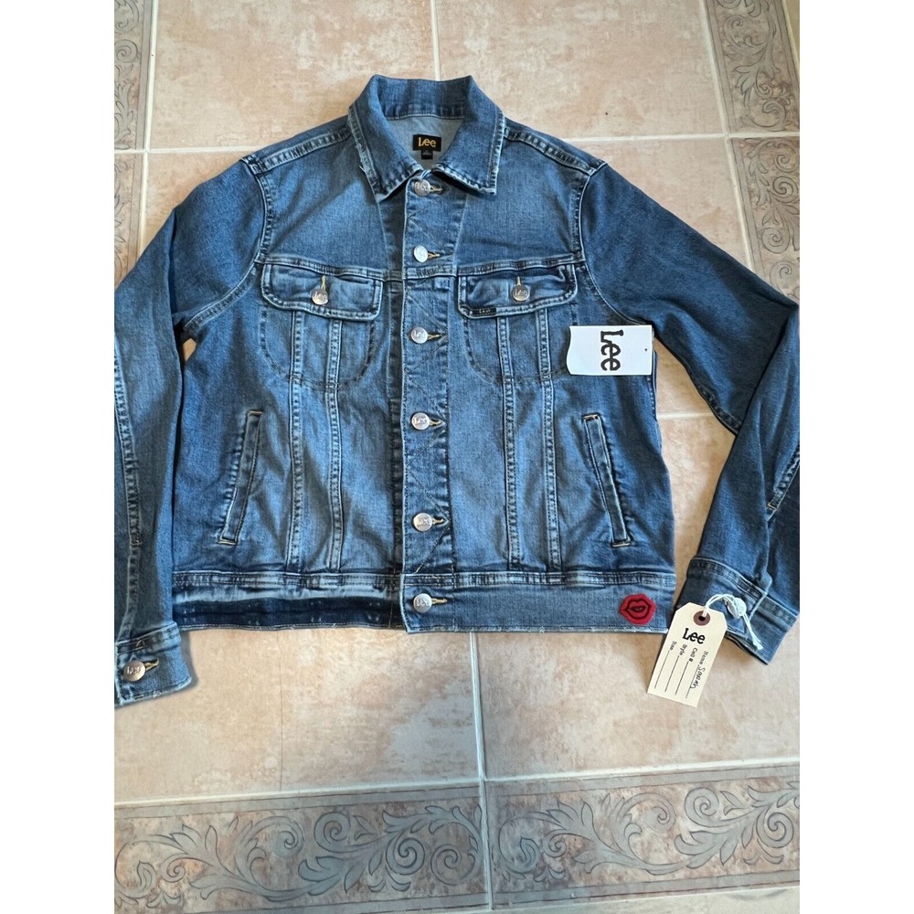 Lee Pendleton Denim Riders Jacket lips‎ embroidered on the side Women S New !